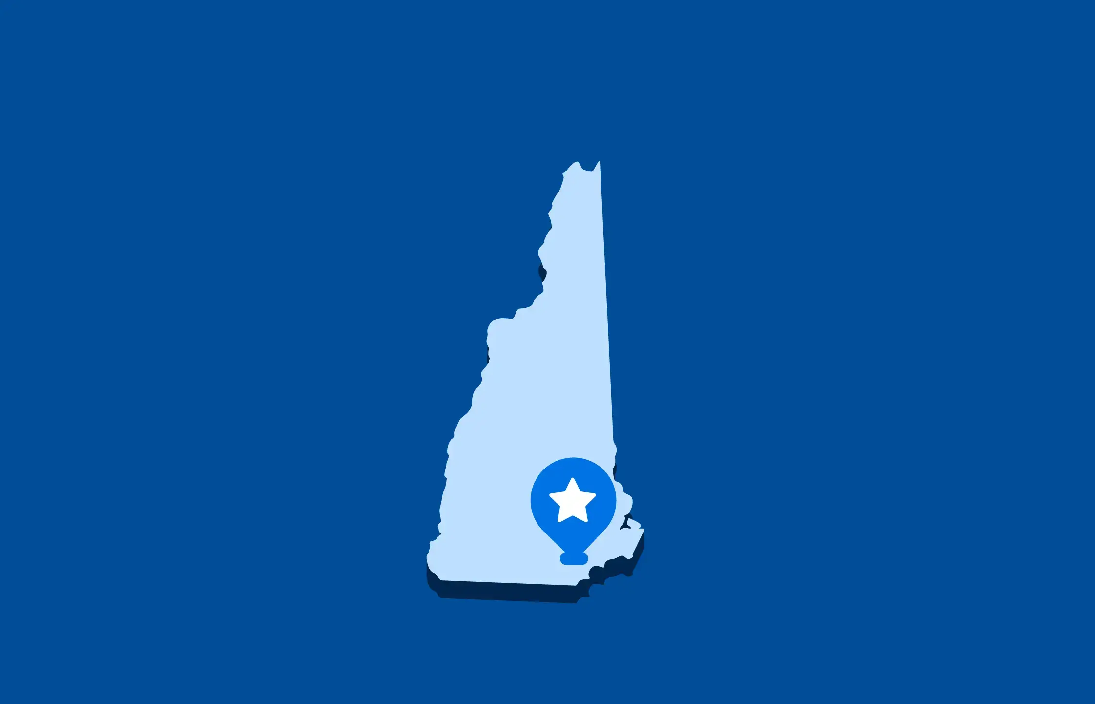 A map illustration pointing out the location of Derry Cooperative School District