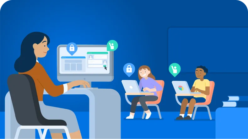 Illustration of classroom management software as an essential tool for K-12 teachers