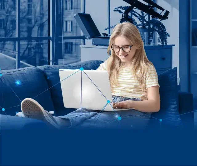 Girl with laptop